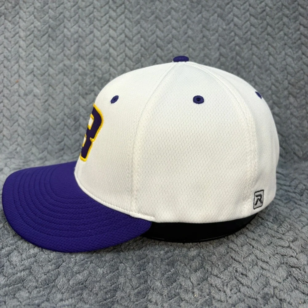 Richardson PTS40 Baseball Hat White Purple Hornet Mascot Cap LG-XL